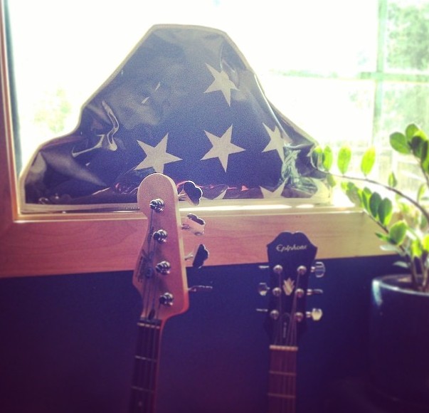 My Father's flag in the studio
